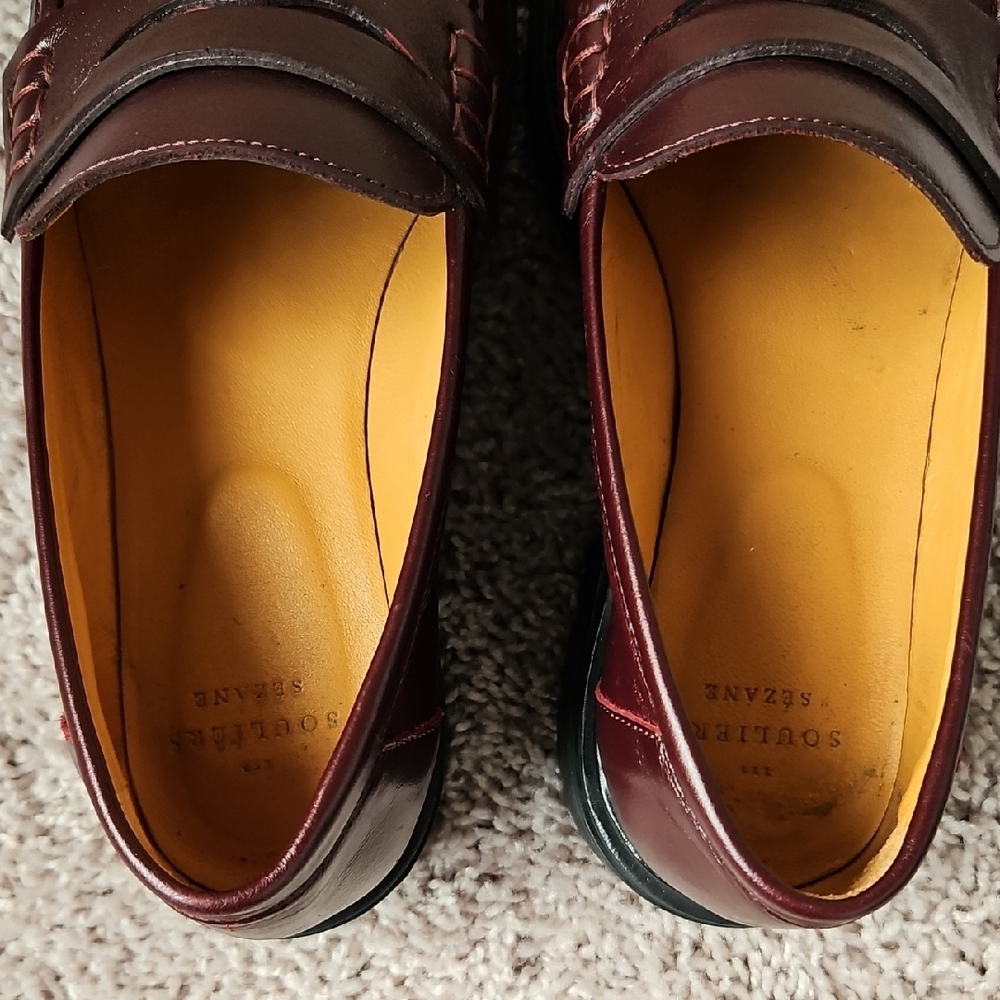 Sezane Burgundy Loafers - Picture 8 of 10